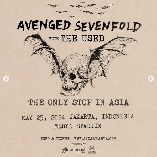 Avenged Sevenfold with The Used Jakarta 2024